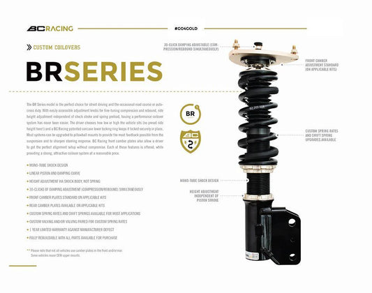 BC Racing Type BR Q50/Q60 Coilovers (AWD with DDS)