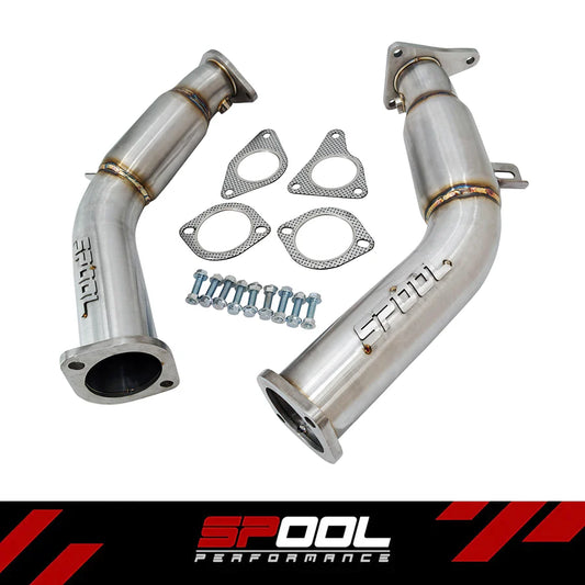 Spool 3inch Resonated VR30DDTT Race Lower Downpipes