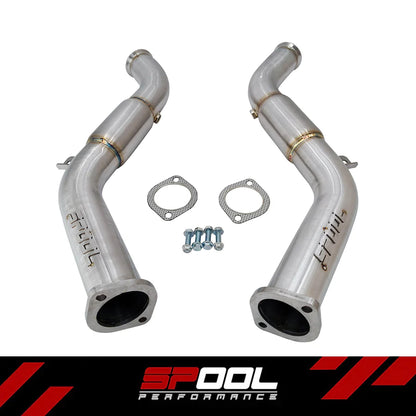 Spool VR30DDTT Full Race Resonated Downpipes