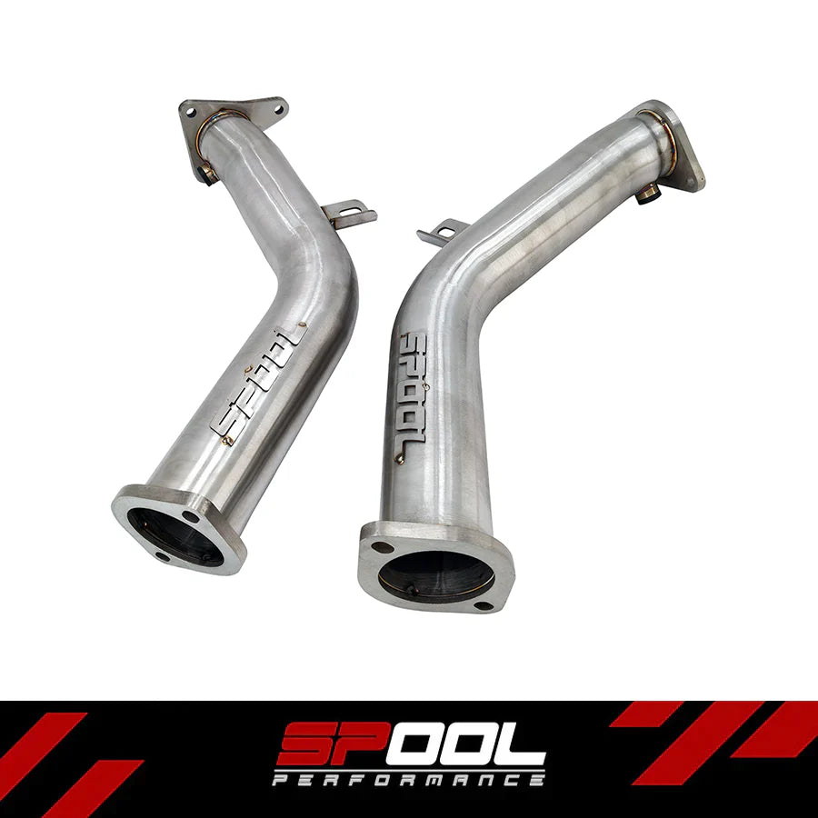 Spool 3inch VR30DDTT Race Lower Downpipes