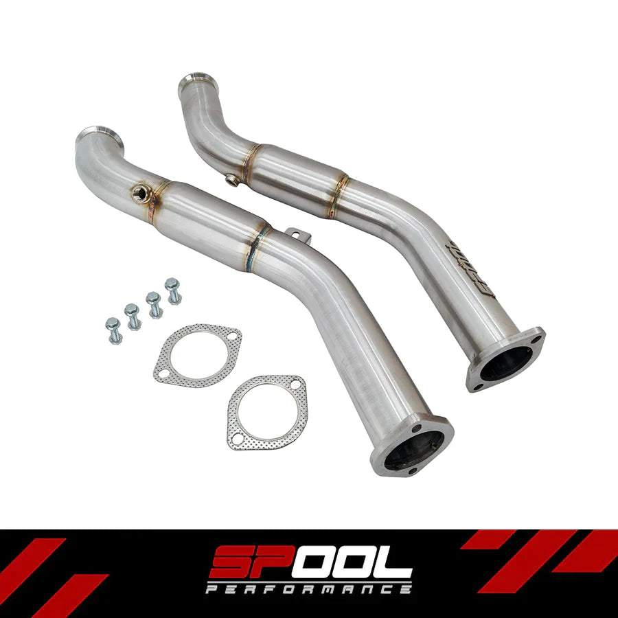Spool VR30DDTT Full Race Resonated Downpipes