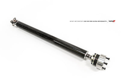 INFINITI Q60+Q50 RED ALPHA CARBON FIBER AWD DRIVESHAFT BY DRIVESHAFT SHOP